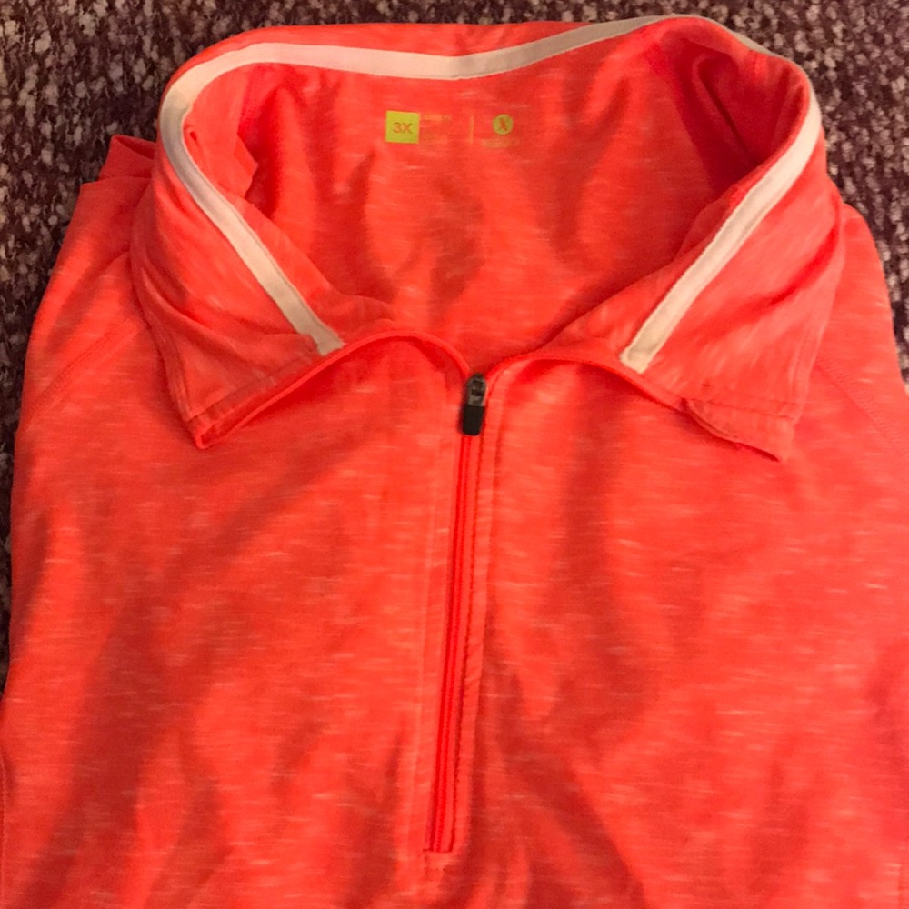 Coral/orange pull over athletic jacket